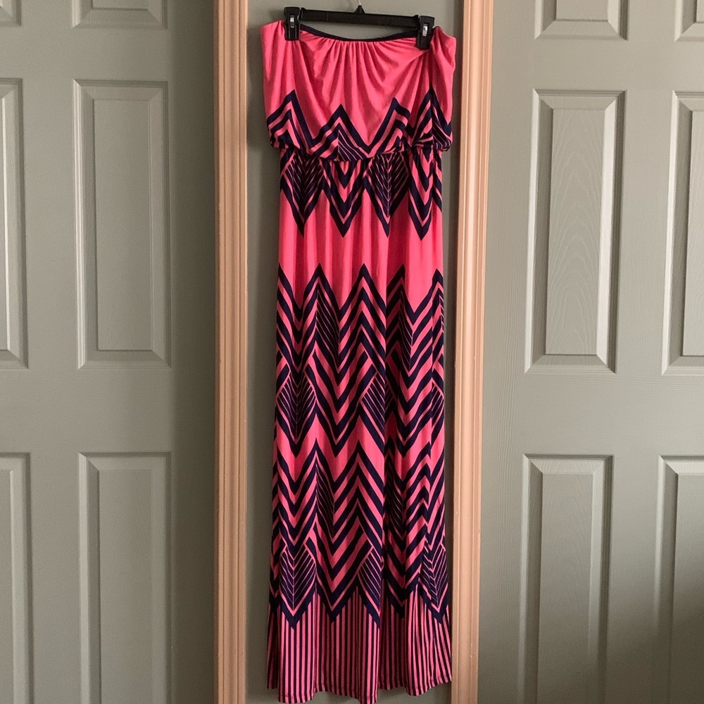 Strapless maxi dress dress size LG
